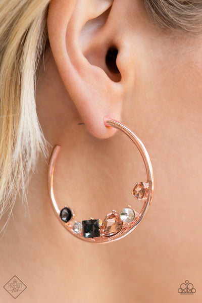 Paparazzi Attractive Allure - Rose Gold Earrings