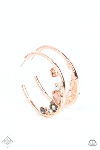 Paparazzi Attractive Allure - Rose Gold Earrings