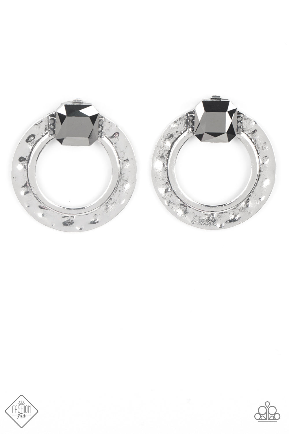 Paparazzi Smoldering Scintillation - Silver Earrings