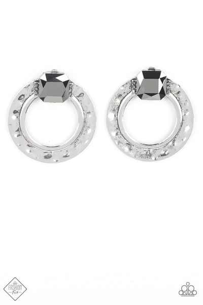 Paparazzi Smoldering Scintillation - Silver Earrings