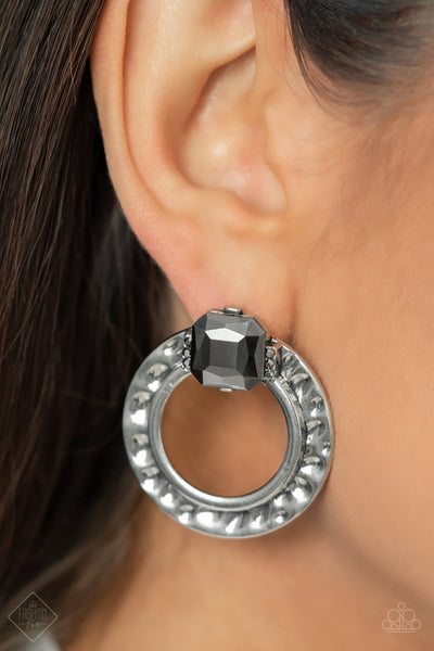 Paparazzi Smoldering Scintillation - Silver Earrings