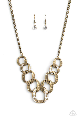 Paparazzi Bombshell Bling - Brass Necklace