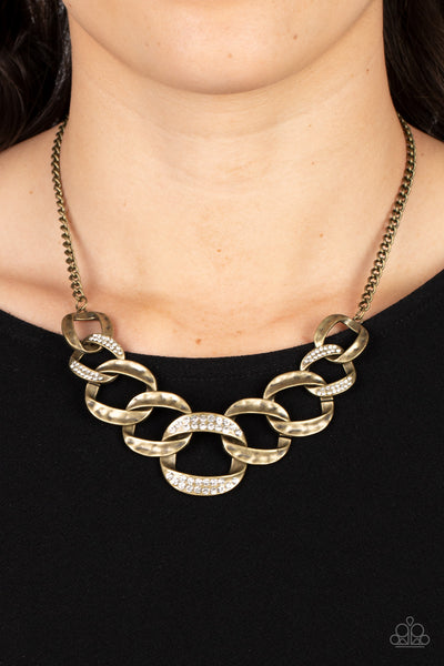 Paparazzi Bombshell Bling - Brass Necklace