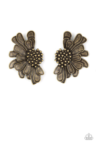 Paparazzi Farmstead Meadow - Brass Earrings