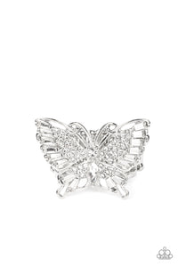 Paparazzi Fearless Flutter - White Ring