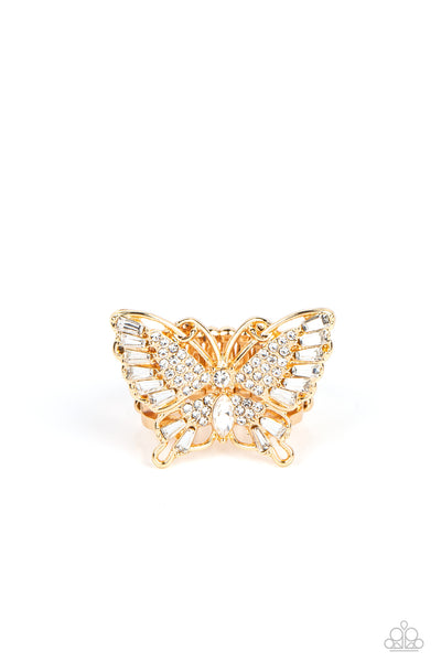 Paparazzi Fearless Flutter - Gold Ring