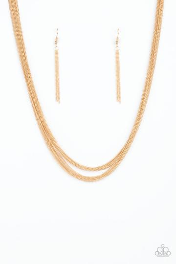 Paparazzi Backstage Bravado - Gold Necklace