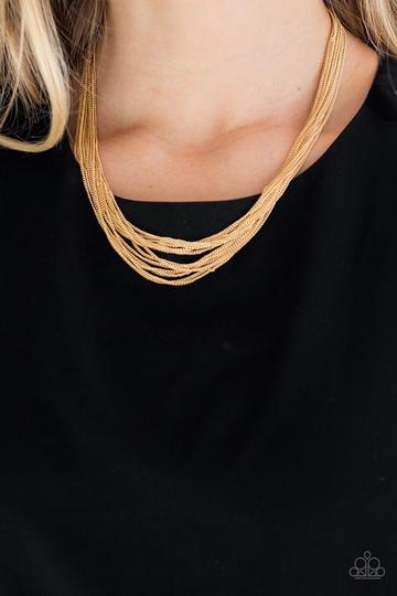 Paparazzi Backstage Bravado - Gold Necklace