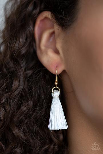 Paparazzi Triple The Tassel - White