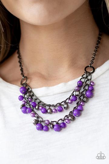 Paparazzi Watch Me Now - Purple Necklace