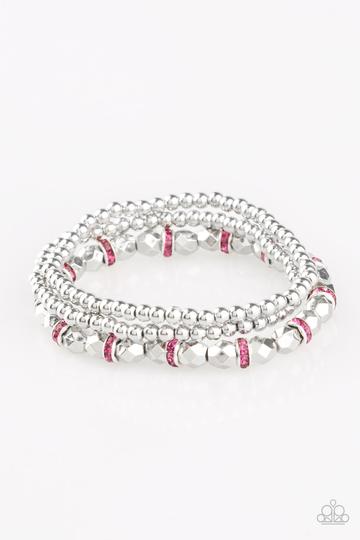 Paparazzi Let There BEAM Light - Pink Bracelet