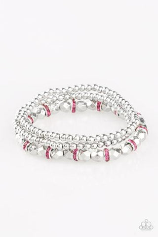 Paparazzi Let There BEAM Light - Pink Bracelet