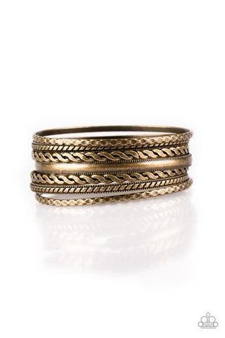 Paparazzi Rattle and Roll - Brass Bracelet