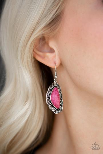 Paparazzi Santa Fe Soul - Pink Earrings