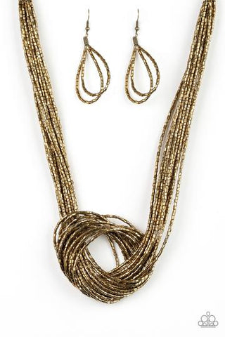 Paparazzi Knotted Knockout - Brass