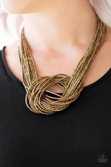 Paparazzi Knotted Knockout - Brass