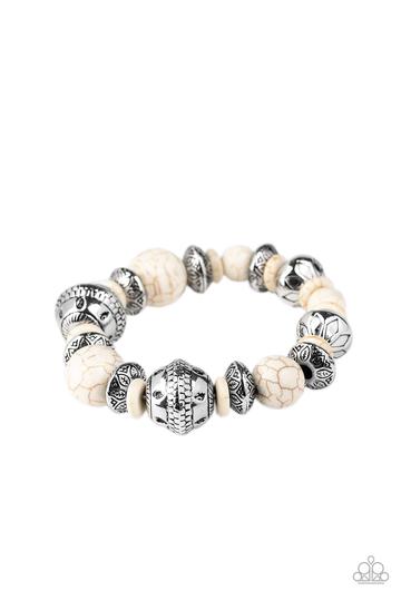 Paparazzi Majestic Masonry - White