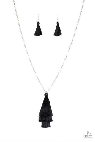Paparazzi Triple The Tassel - Black