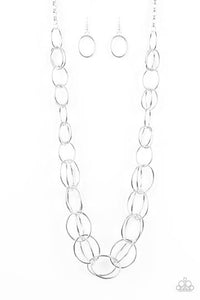 Paparazzi Elegantly Ensnared - Silver Necklace