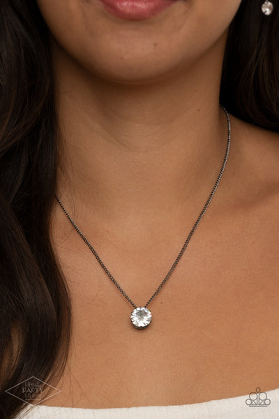 Paparazzi What A Gem - Gunmetal Necklace