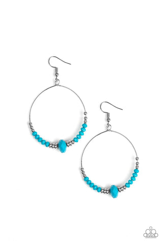 Paparazzi Retro Rural - Blue Earrings