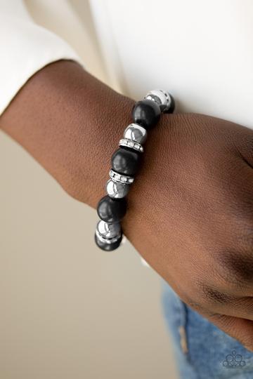 Paparazzi Ruling Class Radiance - Black Bracelet