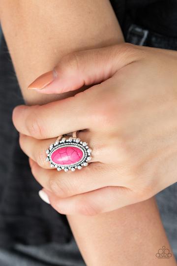 Paparazzi Mineral Movement - Pink Ring