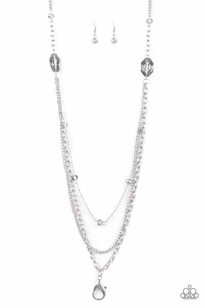 Paparazzi Dare To Dazzle Lanyard - Silver