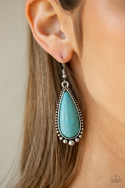 Paparazzi Desert Quench - Blue Earrings