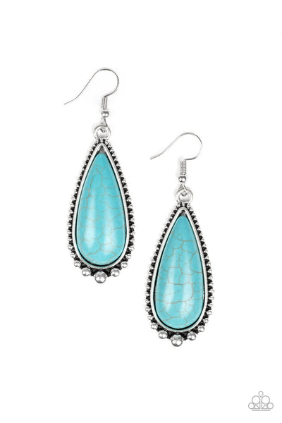 Paparazzi Desert Quench - Blue Earrings