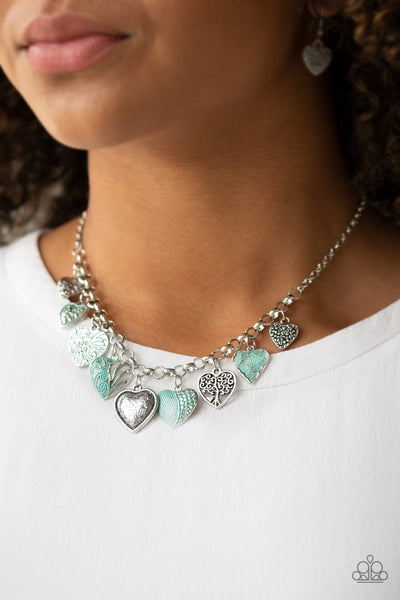 Paparazzi Grow Love - Green Necklace