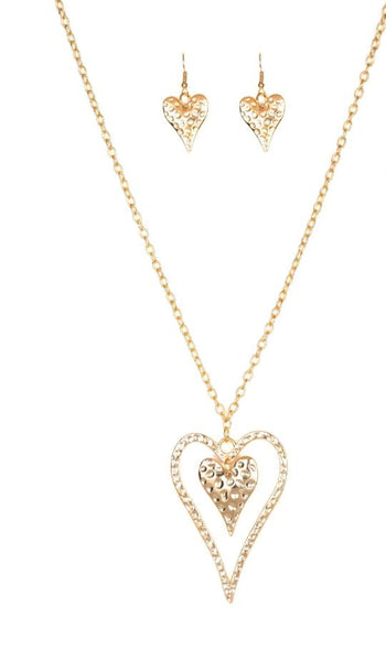 Paparazzi Hardened Hearts - Gold