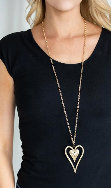 Paparazzi Hardened Hearts - Gold