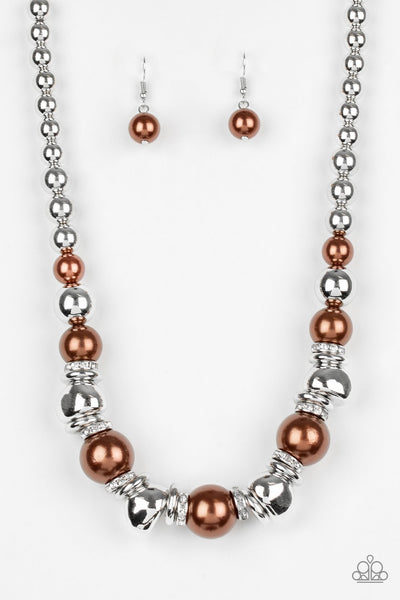 Paparazzi Hollywood HAUTE Spot - Brown Necklace