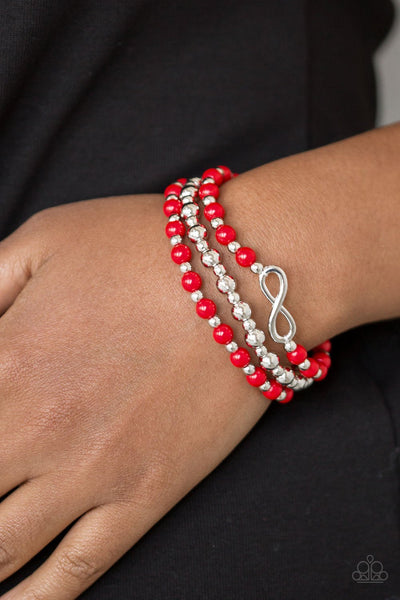 Paparazzi Immeasurably Infinite - Red Bracelet