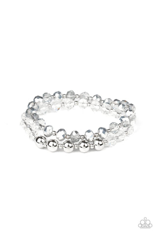 Paparazzi Millennial Grandeur - White Bracelet
