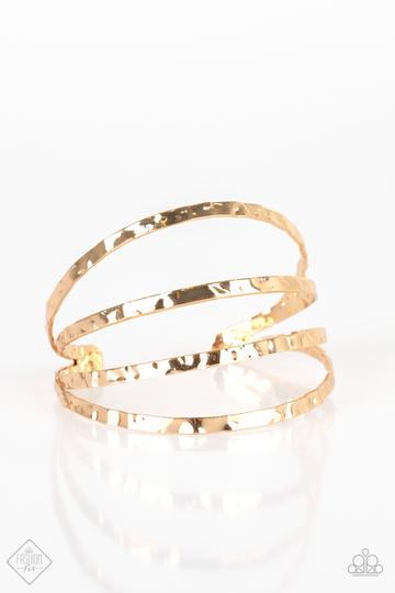 Paparazzi Get Used to Grit - Gold Bracelet