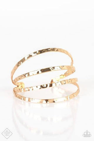 Paparazzi Get Used to Grit - Gold Bracelet
