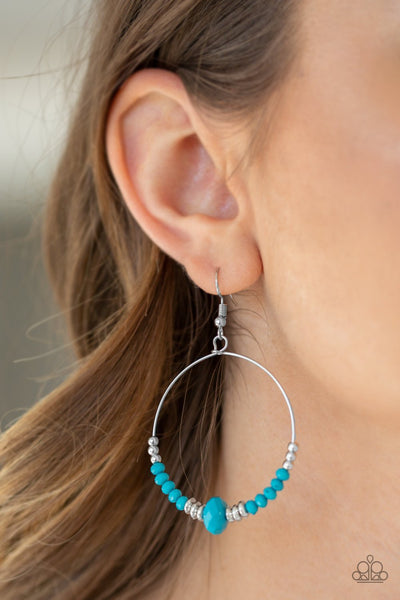 Paparazzi Retro Rural - Blue Earrings