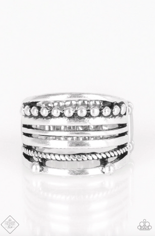 Paparazzi The STEEL of Night – Silver Ring