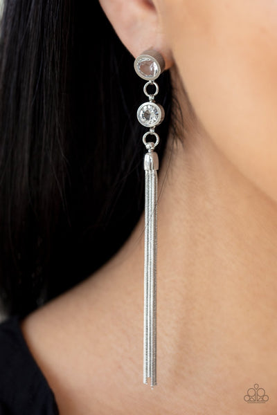 Paparazzi Tassel Twinkle - White