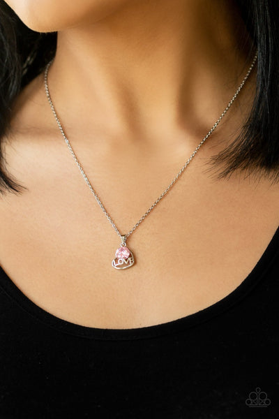 Paparazzi Turn On The Charm - Pink Necklace