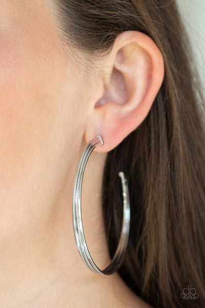 Paparazzi Wheelhouse - Silver Earrings
