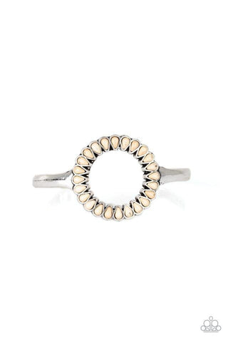 Paparazzi Divinely Desert - White Bracelet