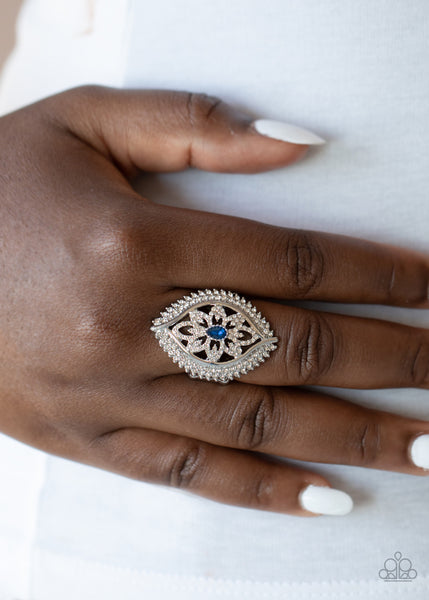 Paparazzi Glammed Up Gardens - Blue Ring