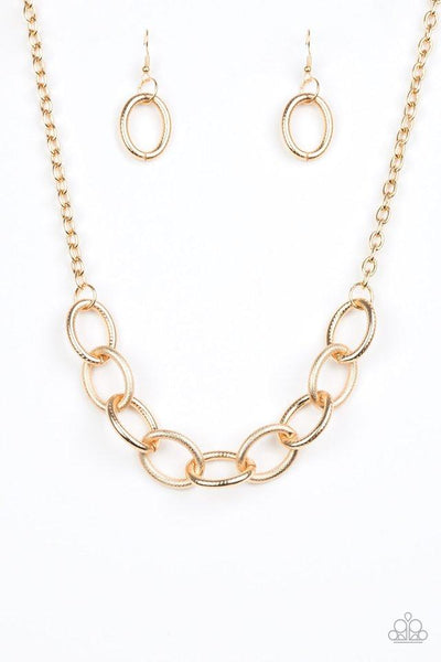 Paparazzi Boldly Bronx - Gold Necklace