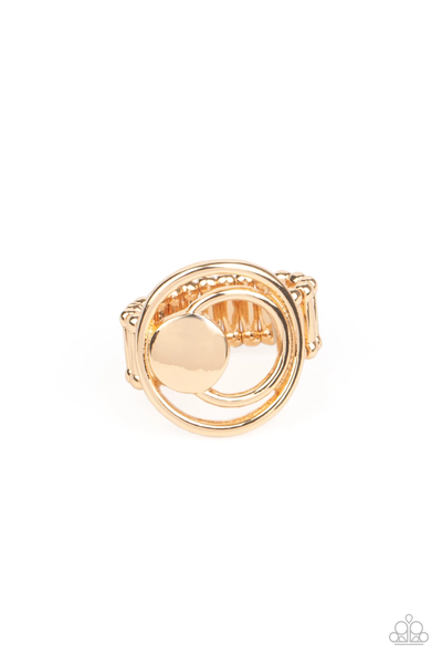 Paparazzi Edgy Eclipse - Gold