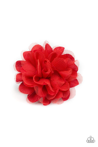 Paparazzi Awesome Blossom - Red Hair Clip