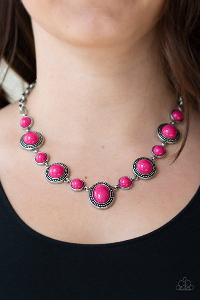 Paparazzi Voyager Vibes - Pink Necklace