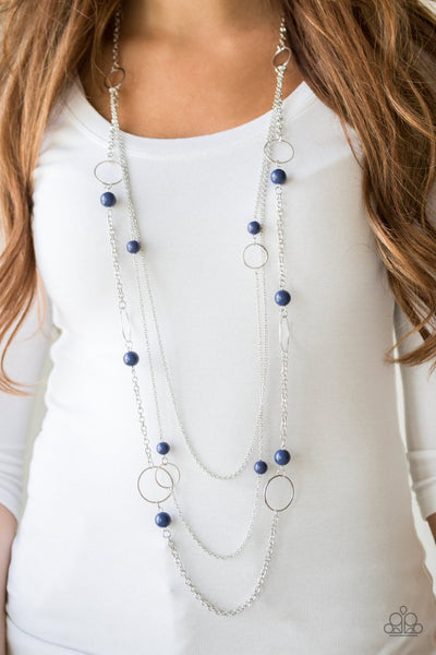 Paparazzi Beachside Babe - Blue Necklace